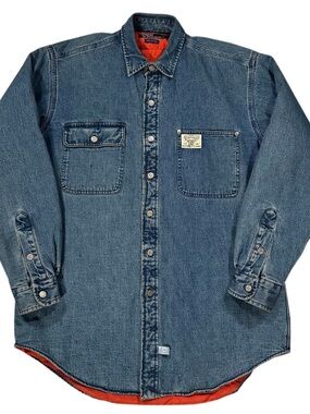 Vintage Polo Ralph Lauren Sportsman Denim / Orange Button Down (Size M)